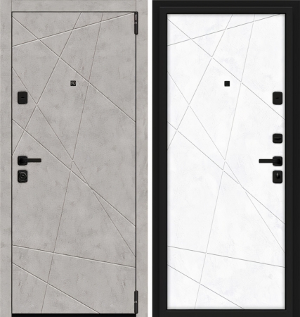 Дверь элитные металлическая Порта M-15 Grey Art/Snow Art/Лунный камень